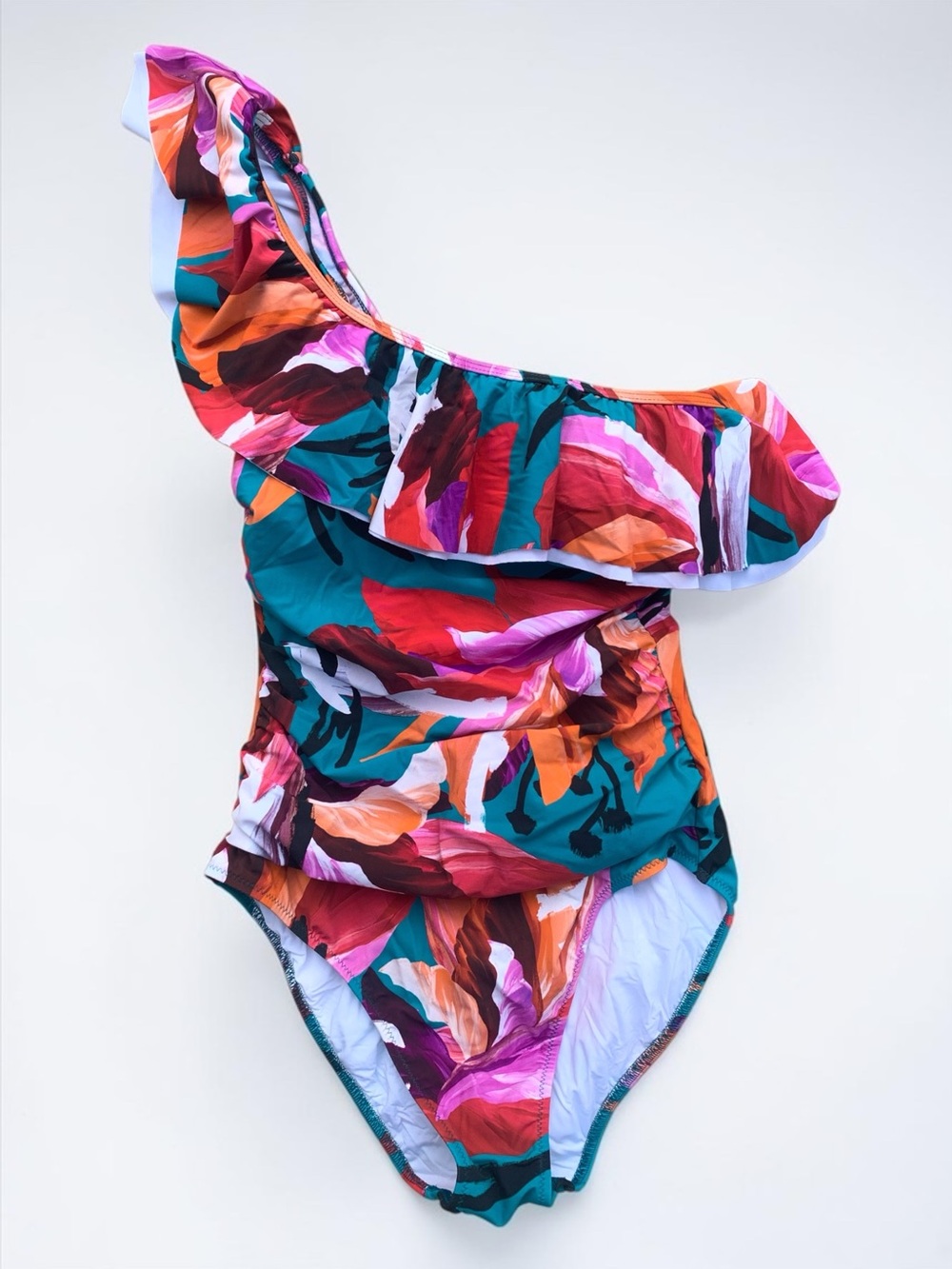 Gottex One-Shoulder Ruffle One-Piece Swimsuit 8